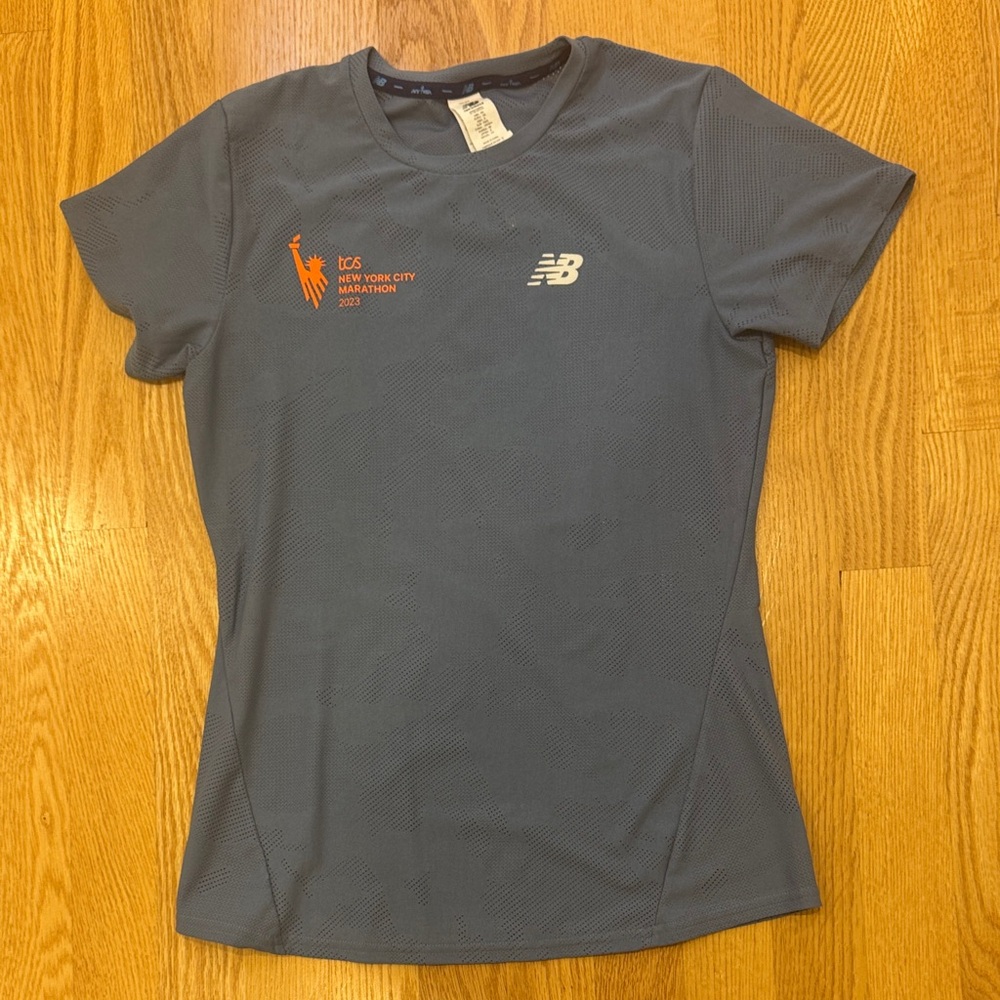 New Balance Steel blue NYC Marathon Tee